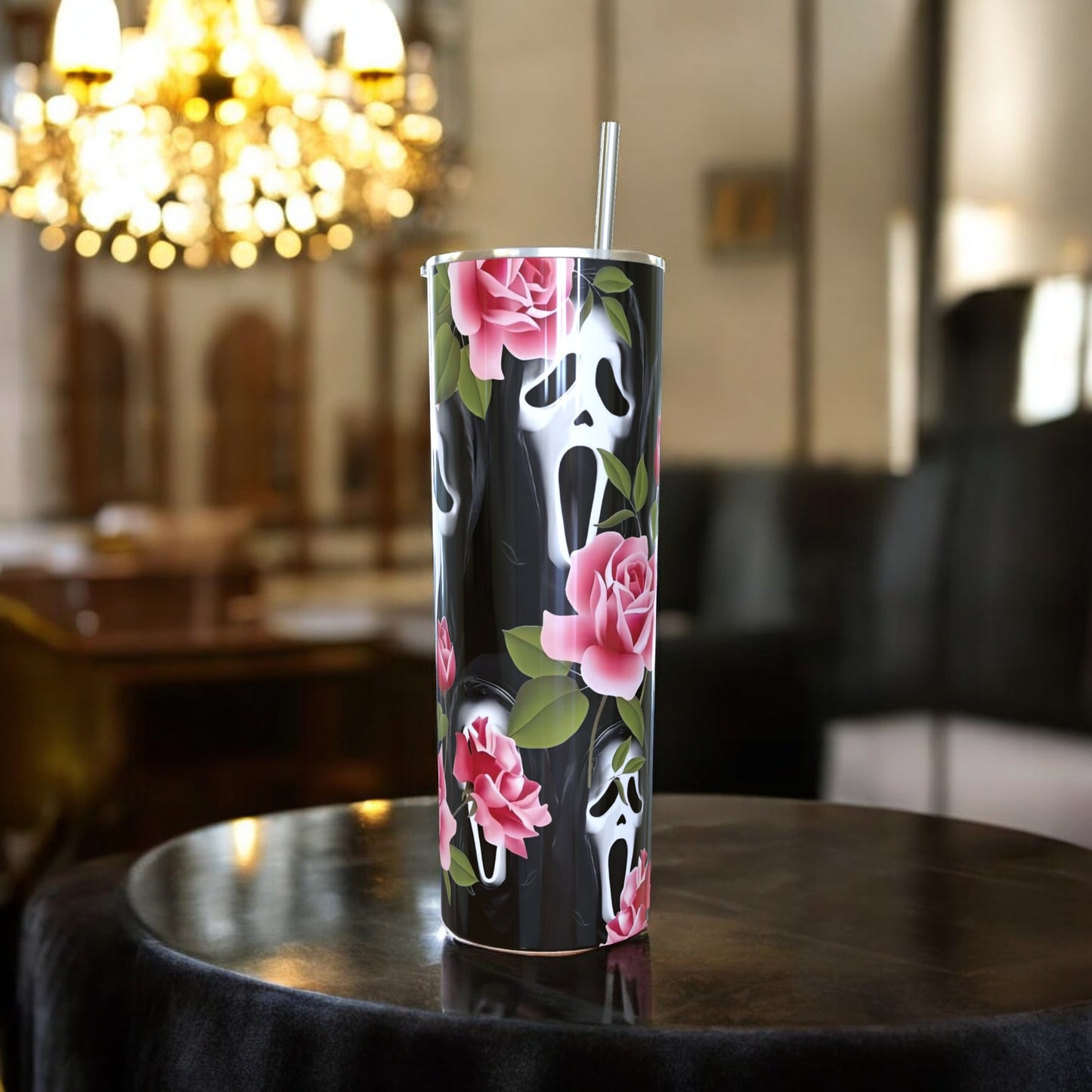 GHOSTFACE & ROSES TUMBLER